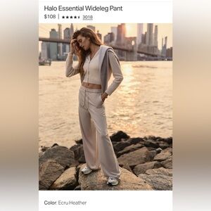 Vuori Women's Cream Halo Wide Leg Pants sz medium